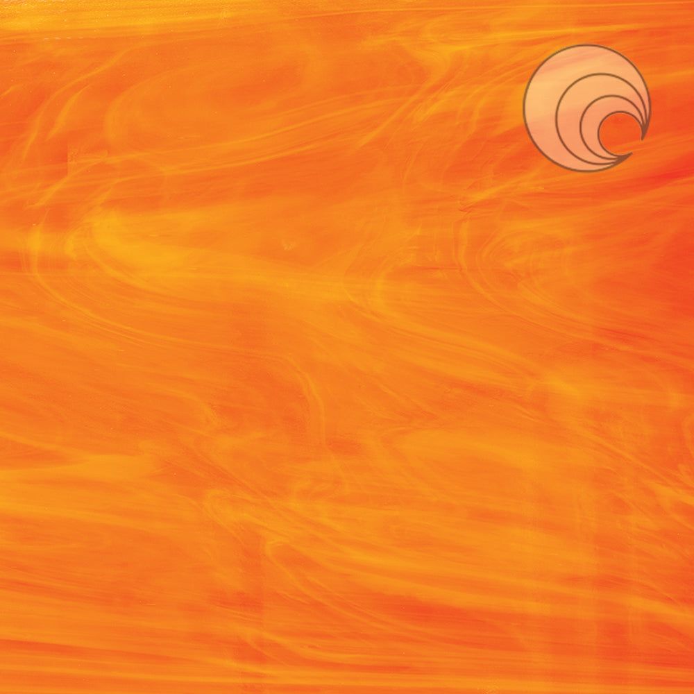 Vidrio Fusionado Liso Naranja/Blanco 377-1S-F