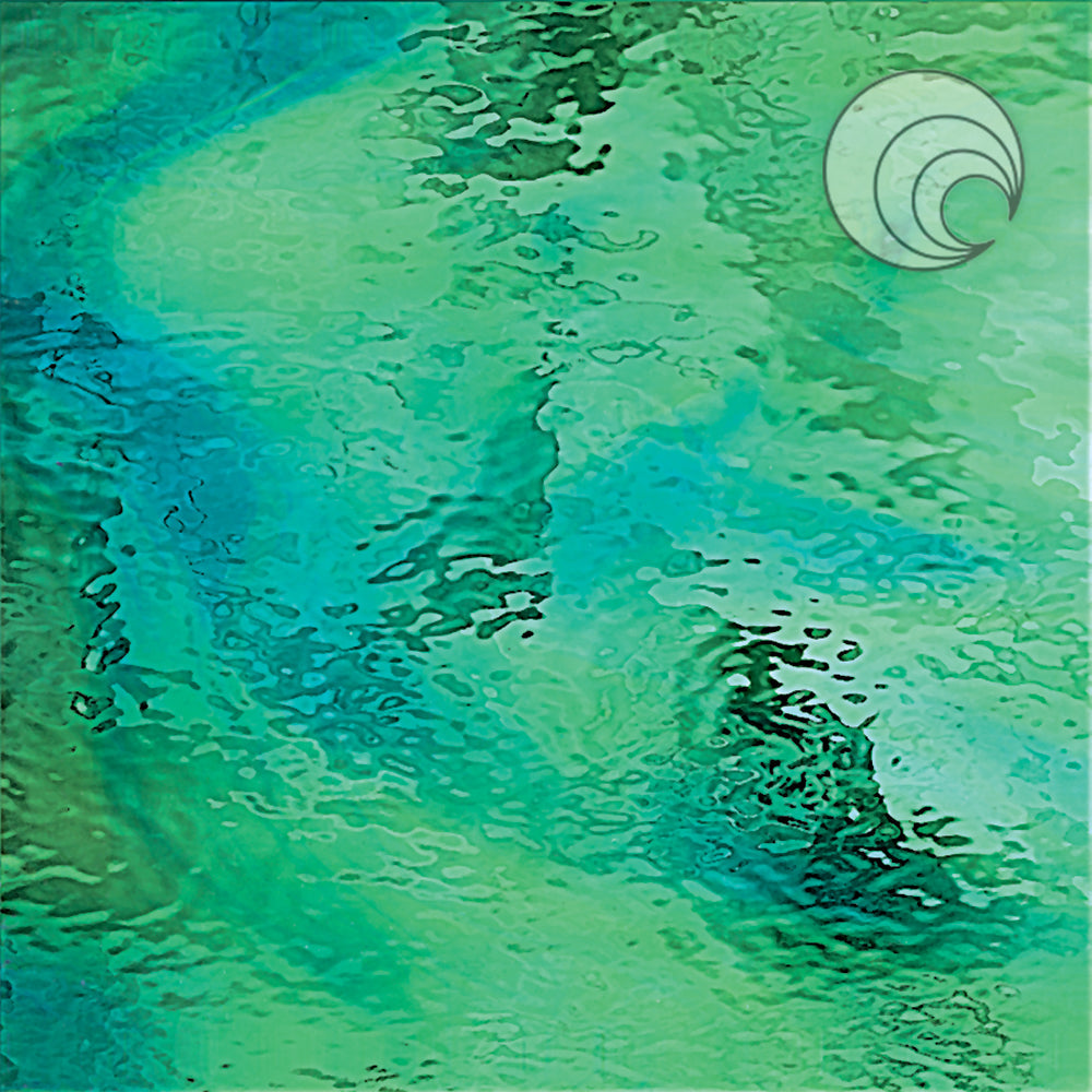 Vidrio Fusionado Waterglass® verde pálido/azul aguamarina 423-1W-F