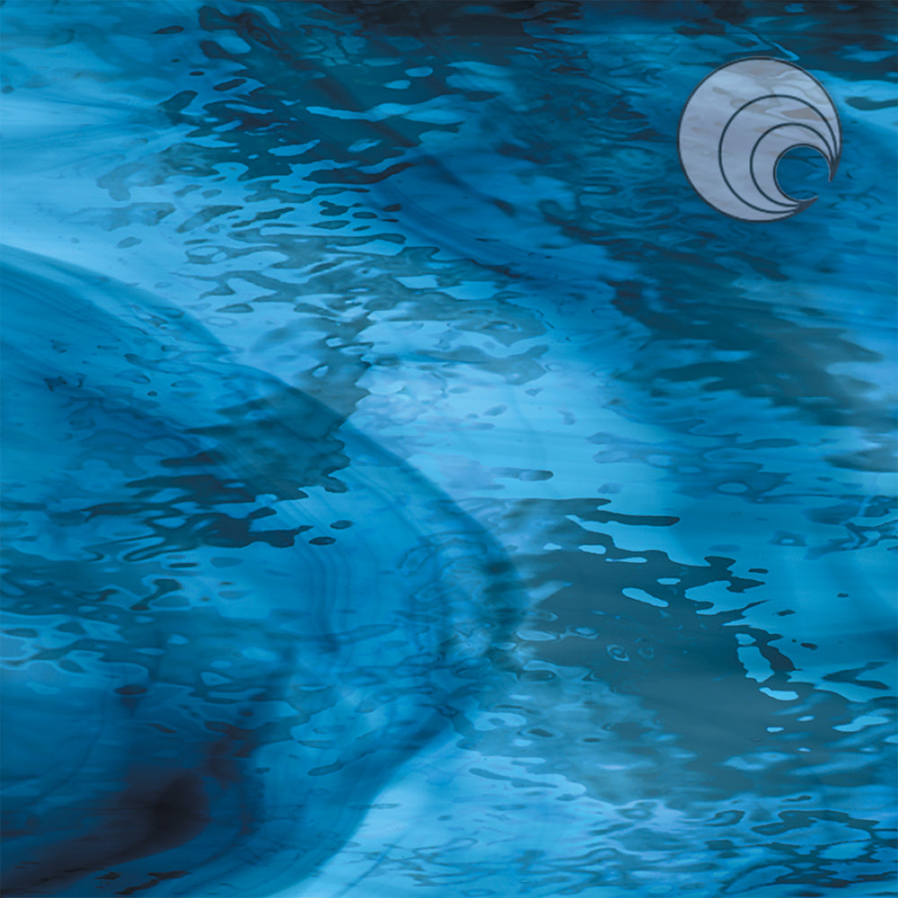 Vidrio Fusionado de acero profundo/azul cielo Waterglass® 433-1W-F