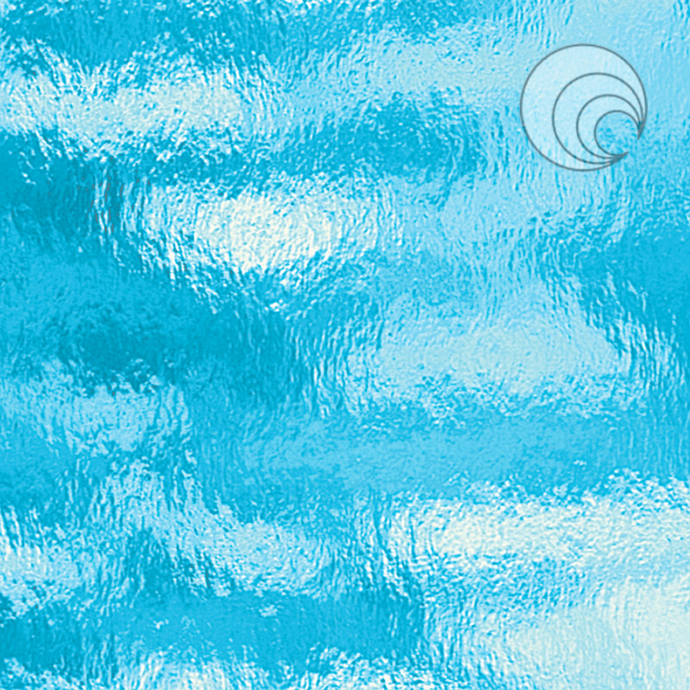 Vidrio Fusionado laminado en bruto azul cielo 533-1RR-F