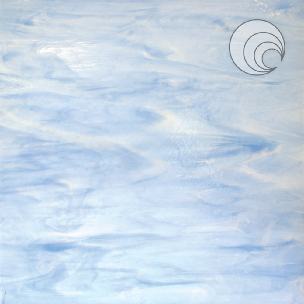 Vidrio Fusionado de ópalo perlado cielo azul 603-81CC-F