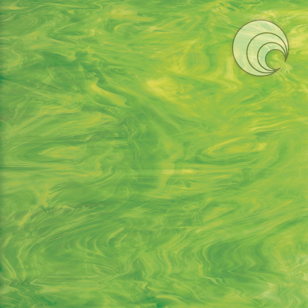 Vidrio Fusionado Liso Verde Lima/Blanco 826-71S-F