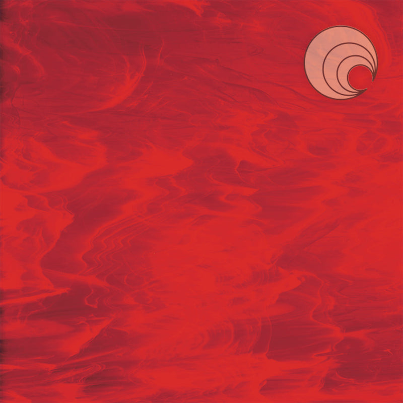 Vidrio Fusionado liso tenue rojo/blanco 359-1S-F