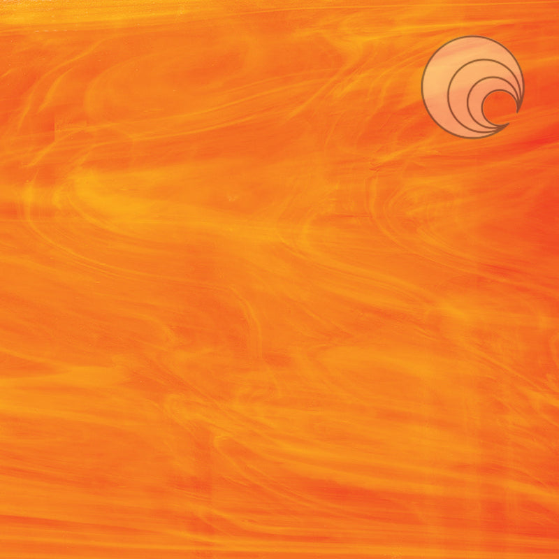 Vidrio Fusionado Liso Naranja/Blanco 377-1S-F