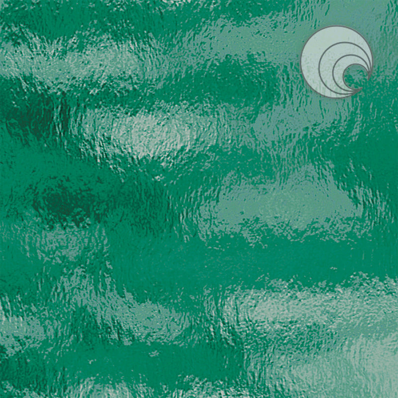 Vidrio Fusionado laminado rugoso verde azulado 523-2RR-F