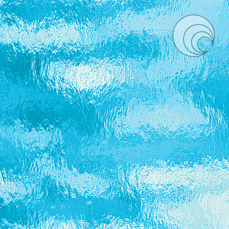 Vidrio Fusionado laminado en bruto azul cielo 533-1RR-F