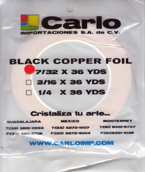 CINTA DE COBRE 7/32 FONDO NEGRO CARLO