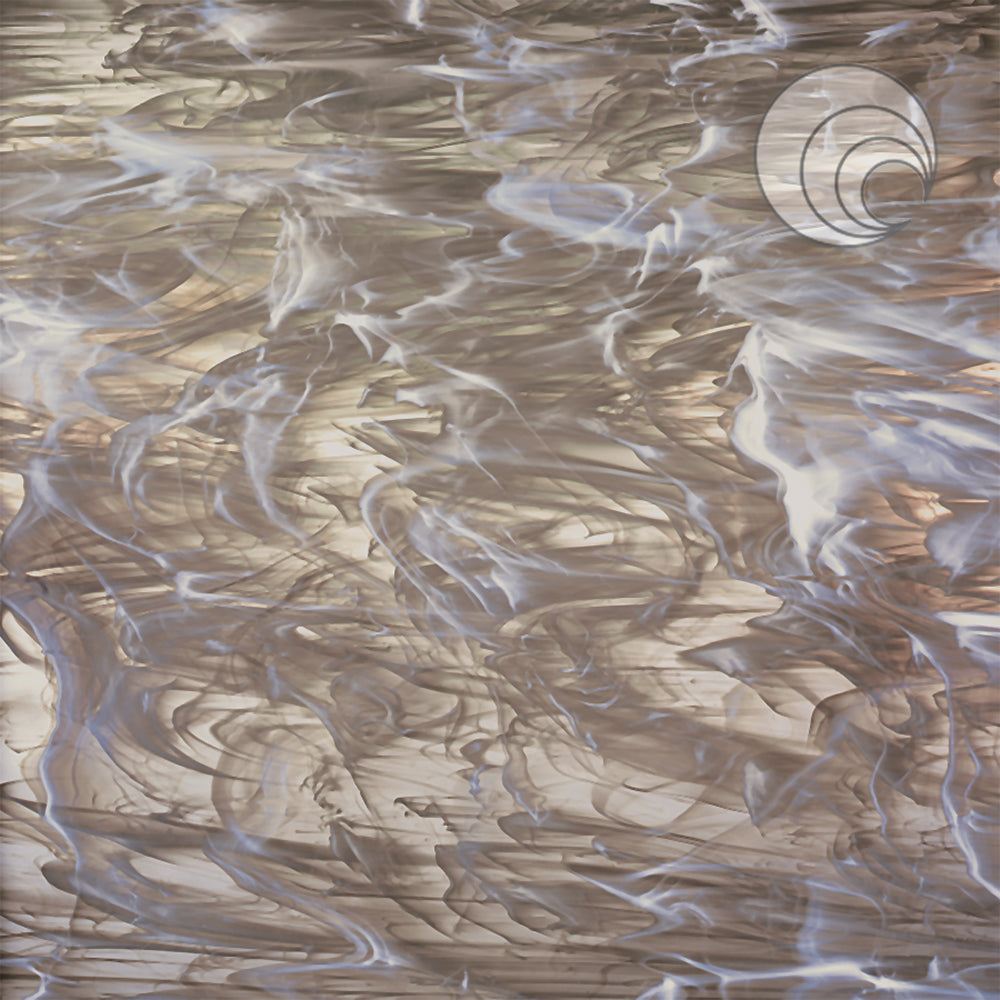 Vidrio Fusionado Liso Bronce/Blanco 818-91S-F