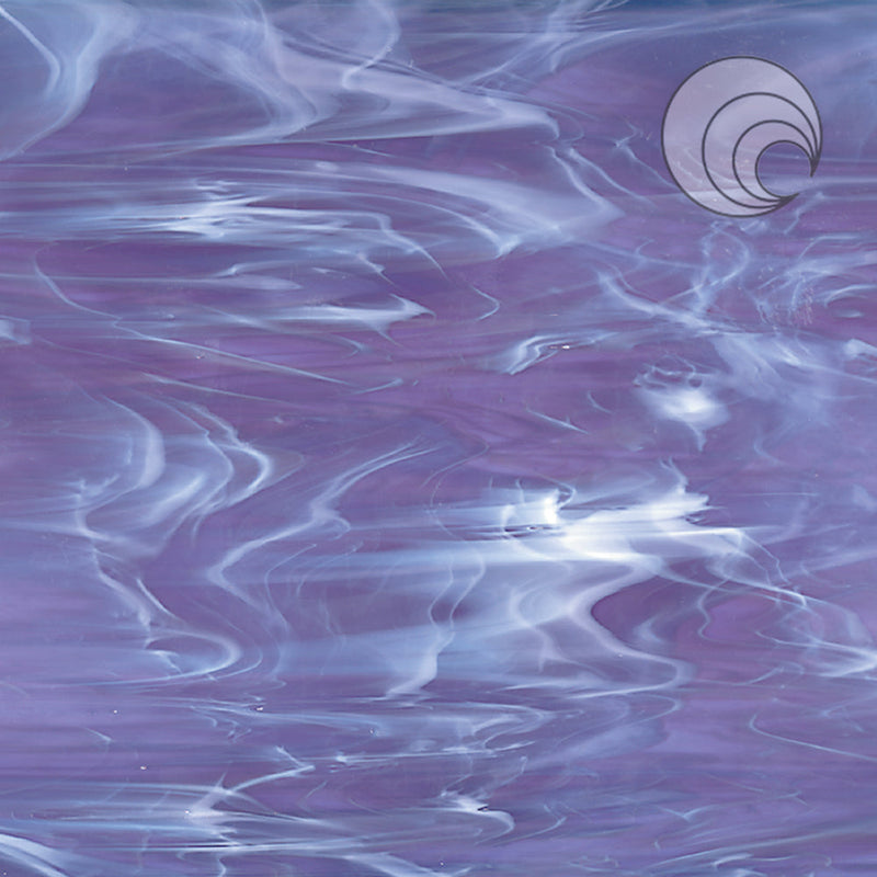 Vidrio Fusionado Wispy Claro Uva/Blanco 843-92S-F
