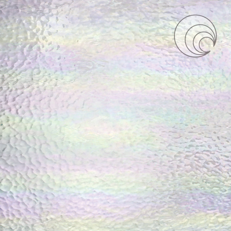 Claro Martillado Vidrio Fusionado Iridiscente 100H-F-IR