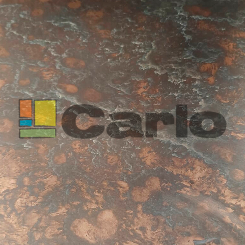 VIDRIO ESPEJO MANCHADO COLOR COBRE